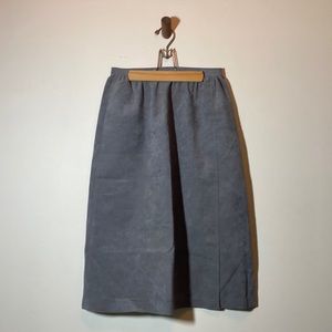 Vintage Suede like midi skirt with pockets